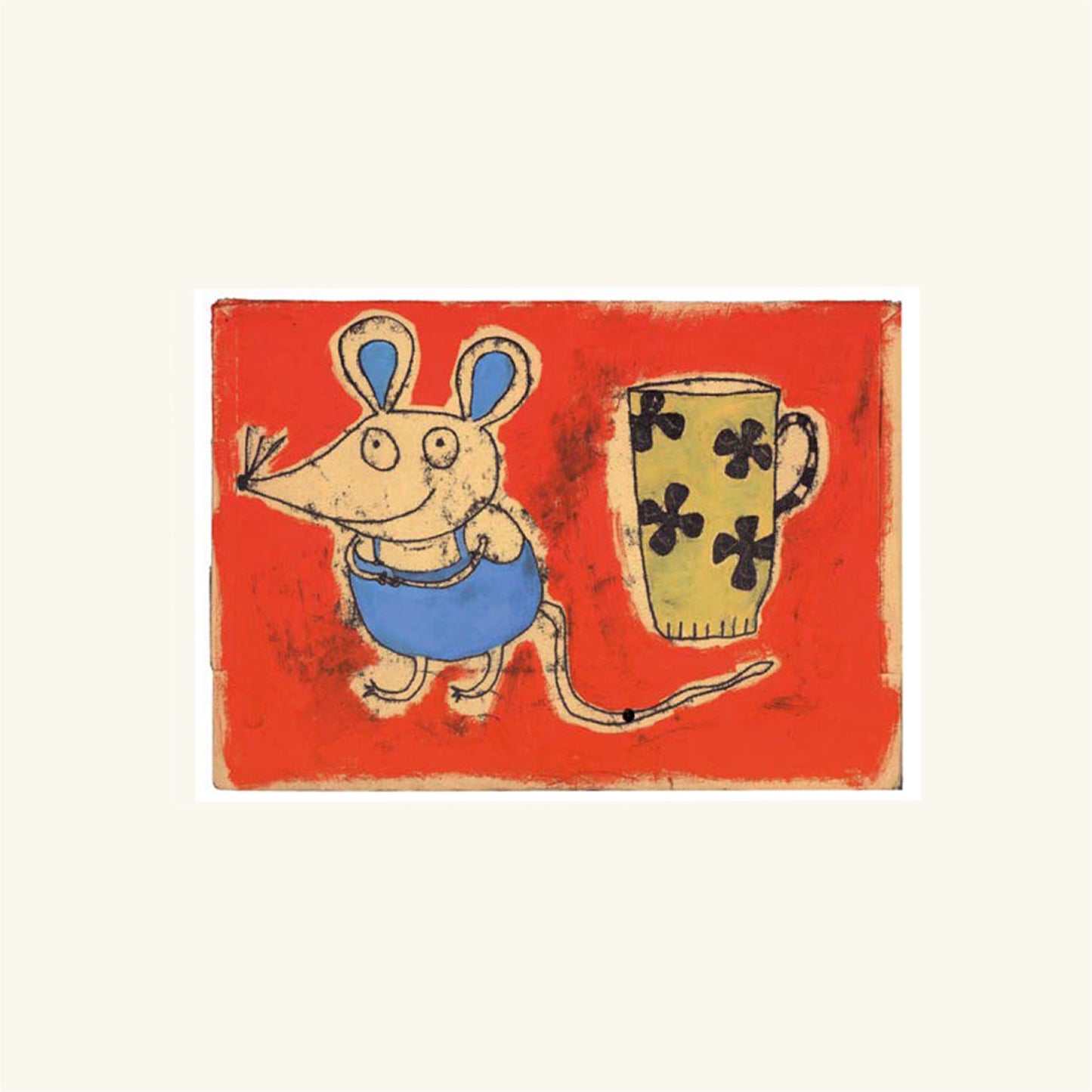 Postkarte Maus & Tasse