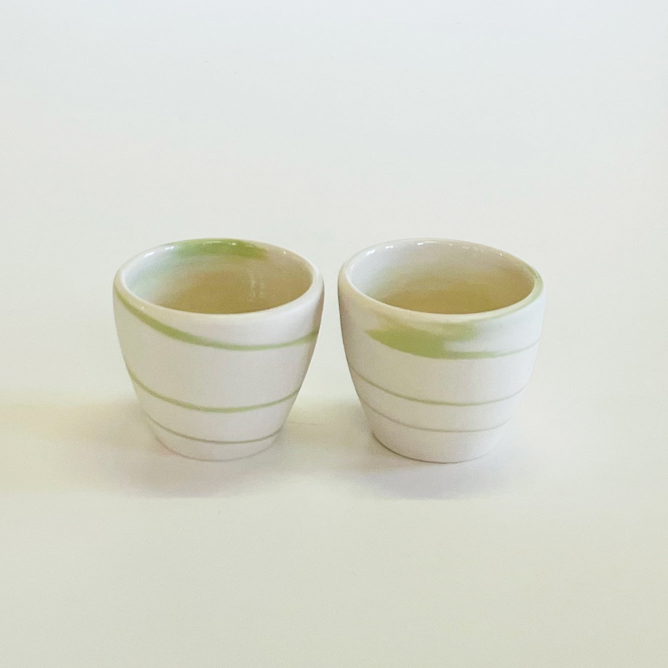 Set of 2 espresso cups light green