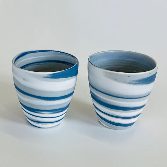 Set of 2 coffee/tea mugs blue