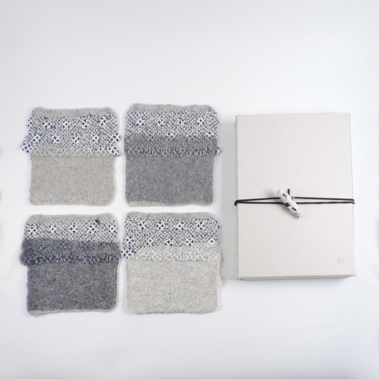 Collage - Coasters set of 4 gray